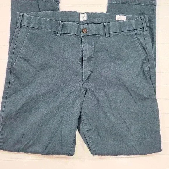 GAP Dusty BLUE Vintage Wash Slim Khakis - Picture 2 of 6